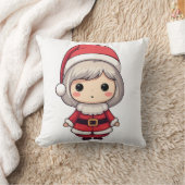 Schattig Chibi Mrs. Claus Karakter Kussen (Deken)