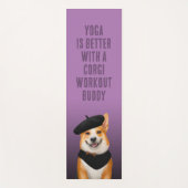 Schattig Chic Corgi Hond Dragen Beret & Bandana Yogamat (Voorkant)