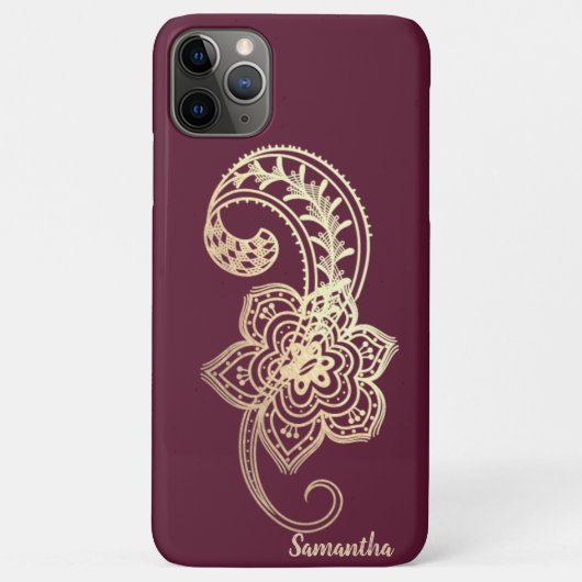 Schattig chic goud paisley Case-Mate iPhone case (Achterkant)