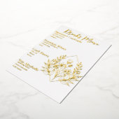 Schattig Chic Goudfolie Dranken Feest Bar Menu (Gedraaid)