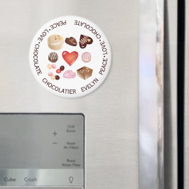 Schattig Chic Kleurrijk Vrede Liefde Chocolade Har Magneet