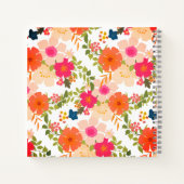 Schattig Chic Monogram Floral Notitieboek (Achterkant)