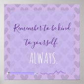 Schattig Chic Pastel Lila Motiverend Poster (Voorkant)