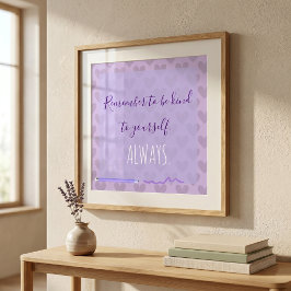 Schattig Chic Pastel Lila Motiverend Poster