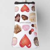 Schattig Chic Vrede Liefde Chocolade Snoep Hart Golfheadcover (Draai 90)