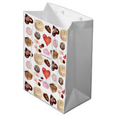 Schattig Chic Vrede Liefde Chocolade Snoep Hart Medium Cadeauzakje (Voorkant Gekanteld)