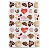 Schattig Chic Vrede Liefde Chocolade Snoep Hart Medium Cadeauzakje (Voorkant)