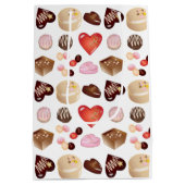 Schattig Chic Vrede Liefde Chocolade Snoep Hart Medium Cadeauzakje (Achterkant)