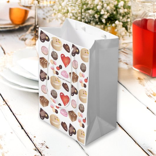 Schattig Chic Vrede Liefde Chocolade Snoep Hart Medium Cadeauzakje