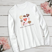 Schattig Chic Vrede Liefde Chocolade Snoep Hart T-shirt