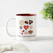 Schattig Chic Vrede Liefde Chocolade Snoep Hart