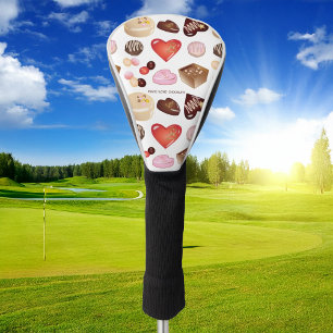 Schattig Chic Vrede Liefde Chocolade Snoep Patroon Golfheadcover