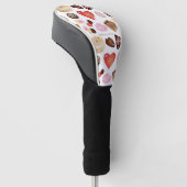 Schattig Chic Vrede Liefde Chocolade Snoep Patroon Golfheadcover (Schuin)