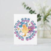 Schattig Chick - Je bent een Cool Chick Briefkaart (Staand voorkant)
