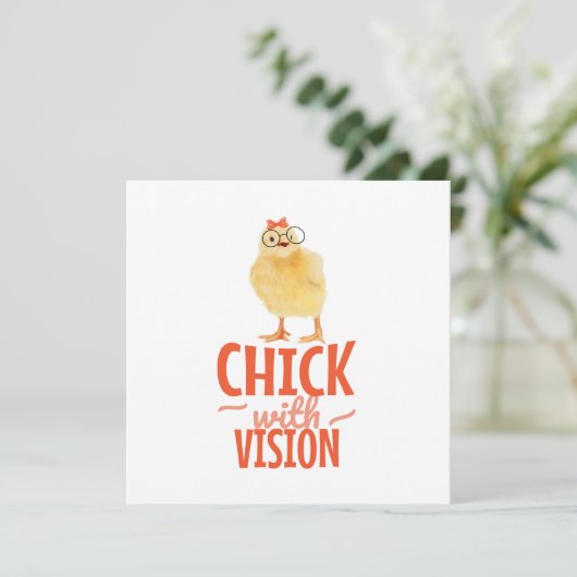 Schattig Chick Met Bril - Chick Met Visie (Staand voorkant)