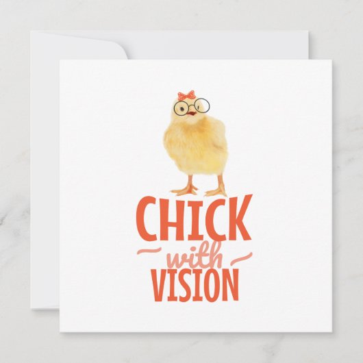 Schattig Chick Met Bril - Chick Met Visie (Voorkant)