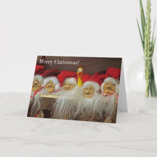 Schattig Chicken Christmas Wenskaart! Feestdagen Kaart (Voorkant)