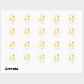 Schattig Chicks Little Birds Custom Wedding Favori Ronde Sticker (Vel)