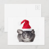 Schattig Chinchilla Santa Model Feestdagenkaart (Voorkant / Achterkant)