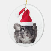 Schattig Chinchilla Santa Model Keramisch Ornament (Links)