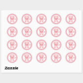 Schattig Chinees Jaar van het Varken Ronde Sticker (Vel)