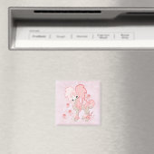 Schattig Chinees kuifpastel roze Magneet (Insitu (Vaatwasser))