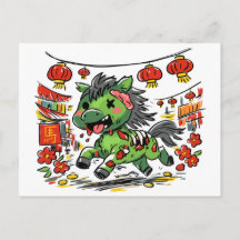Schattig Chinees Nieuwjaar van de Paard