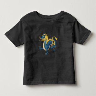 Schattig Chinees Zodiac Dragon Zwart Kinder Shirts