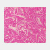 Schattig Chique girly Roze Goud Marmeren Fleece De (Voorkant (Horizontaal))