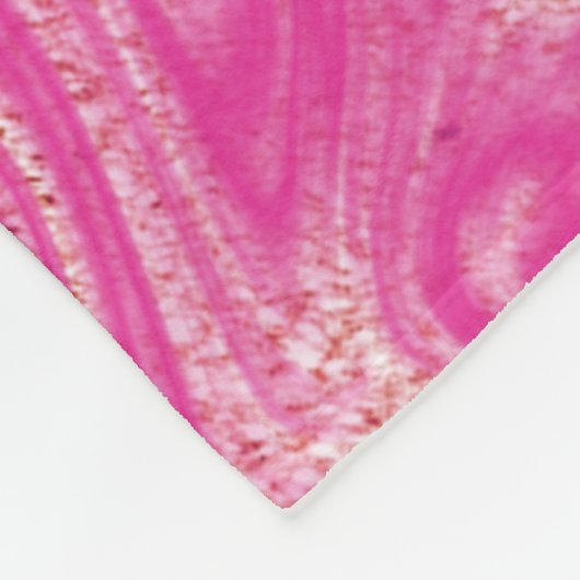 Schattig Chique girly Roze Goud Marmeren Fleece De Deken (Hoek)