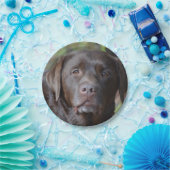 Schattig chocolade labrador Retriever Papieren Bordje (Feest)