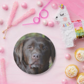 Schattig chocolade labrador Retriever Papieren Bordje (Feest)
