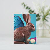 Schattig Chocoladekonijn Briefkaart (Staand voorkant)
