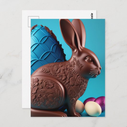 Schattig Chocoladekonijn Briefkaart (Voorkant / Achterkant)