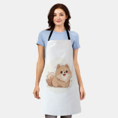 Schattig Chow Chow Classic T-shirt (6) Schort (Gedragen)