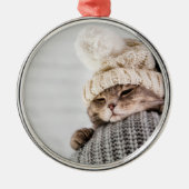 Schattig Christmas Kitten Ornament (Voorkant)