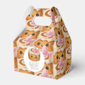 Schattig Cinnamon Roll Bun Meisje Verjaardagsfeest Bedankdoosjes (Voorkant Zijde)