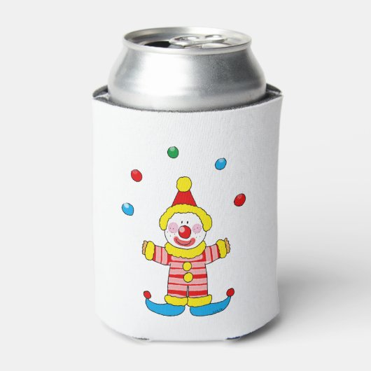 schattig circus clown blikjeskoeler (Blikje Voorkant)