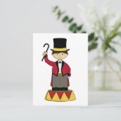 Schattig Circus Ringmaster Briefkaart (Staand voorkant)