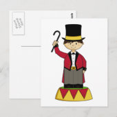 Schattig Circus Ringmaster Briefkaart (Voorkant / Achterkant)