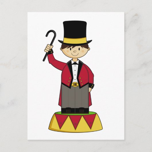 Schattig Circus Ringmaster Briefkaart (Voorkant)