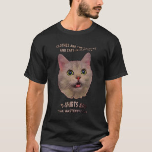 Schattig citaat, kleren zijn het palet, en katten  t-shirt