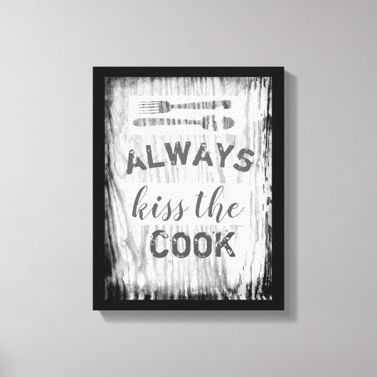 schattig citaat uit bekapte canvas keukenkunst (Voorkant)