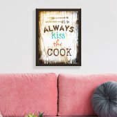 schattig citaat uit bekapte canvas keukenkunst afdruk (Insitu (Woonkamer))