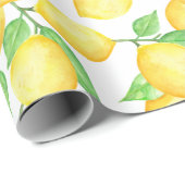 Schattig Citroen Lemon Print Cadeaupapier (Rol Hoek)