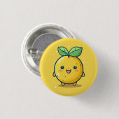 Schattig citroen thema ronde button 3,2 cm (Voorkant /achterkant)