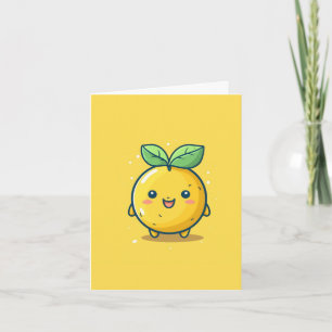 Schattig citroenthema kaart