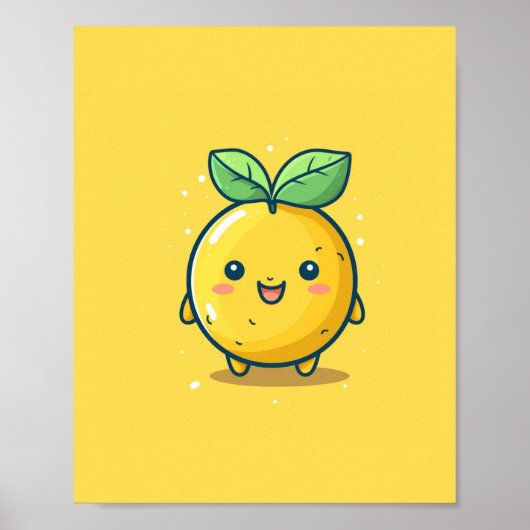 Schattig citroenthema poster (Voorkant)