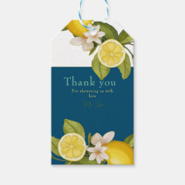 schattig citrus Baby shower Cadeaulabel