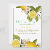 Schattig citrus Baby shower Kaart (Voorkant)